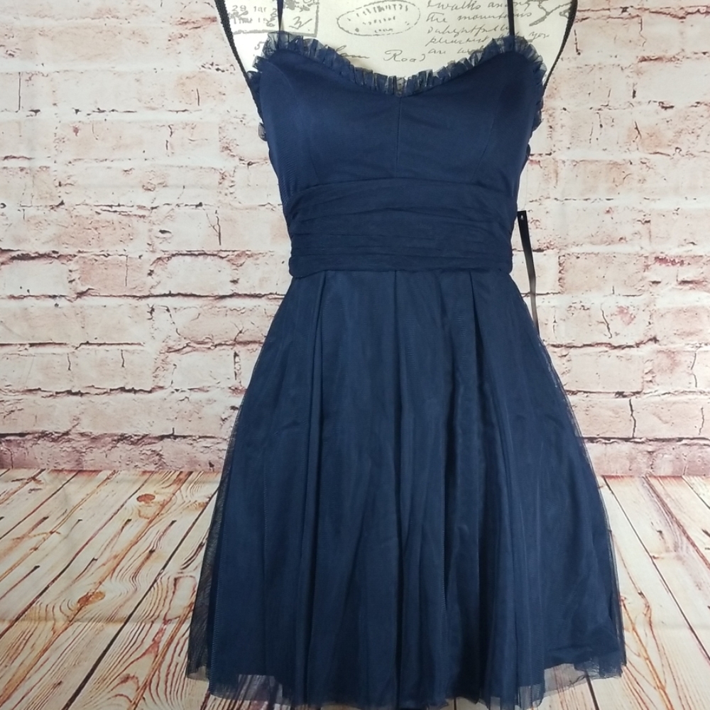 NWT 3 Navy Strappy Dress TRIXII Juniors - Picture 1 of 8